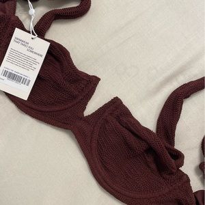 Monday swimwear clovelly crinkle oak top NWT unworn size L large